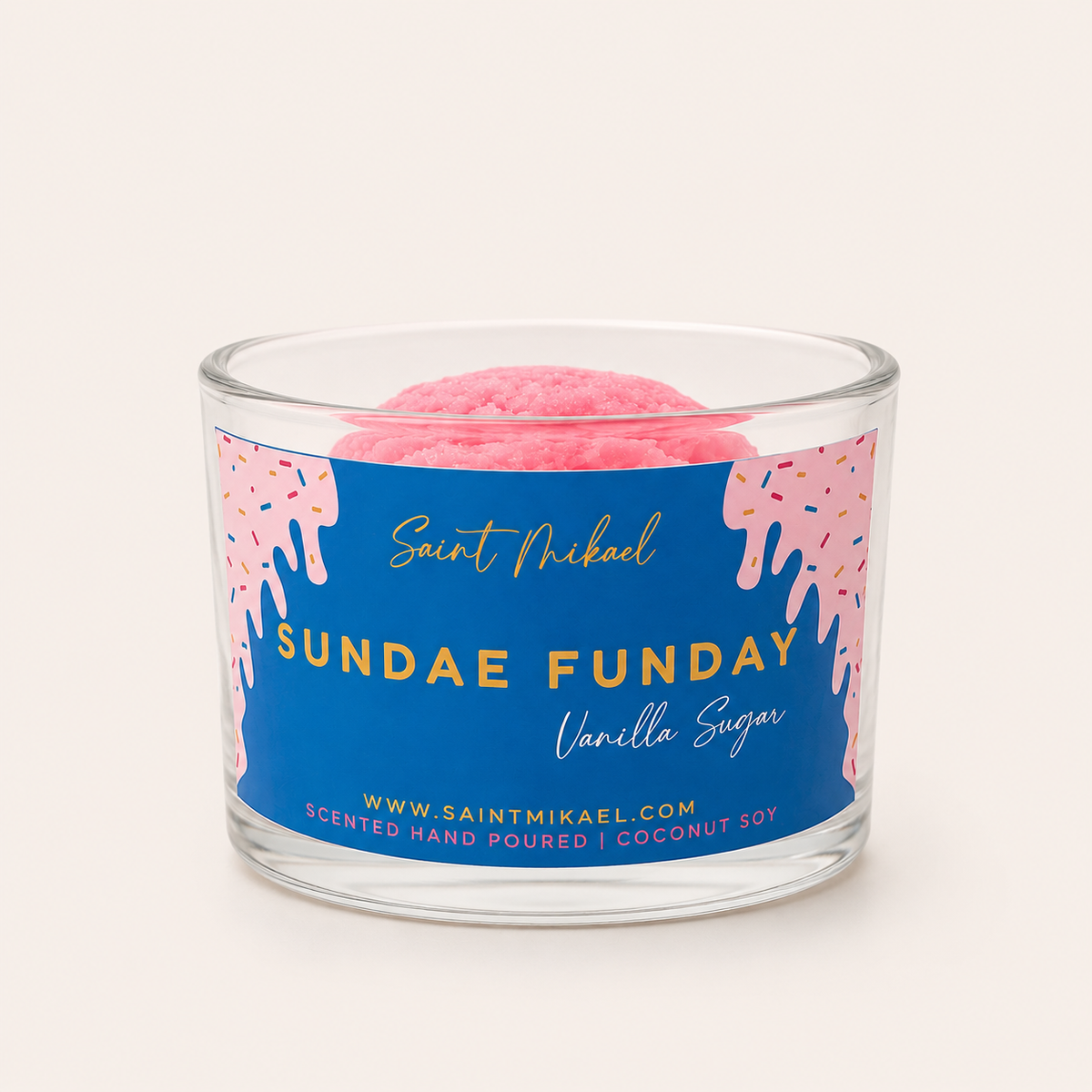 Sundae Funday 3oz wickless wax melt candle by Saint Mikael