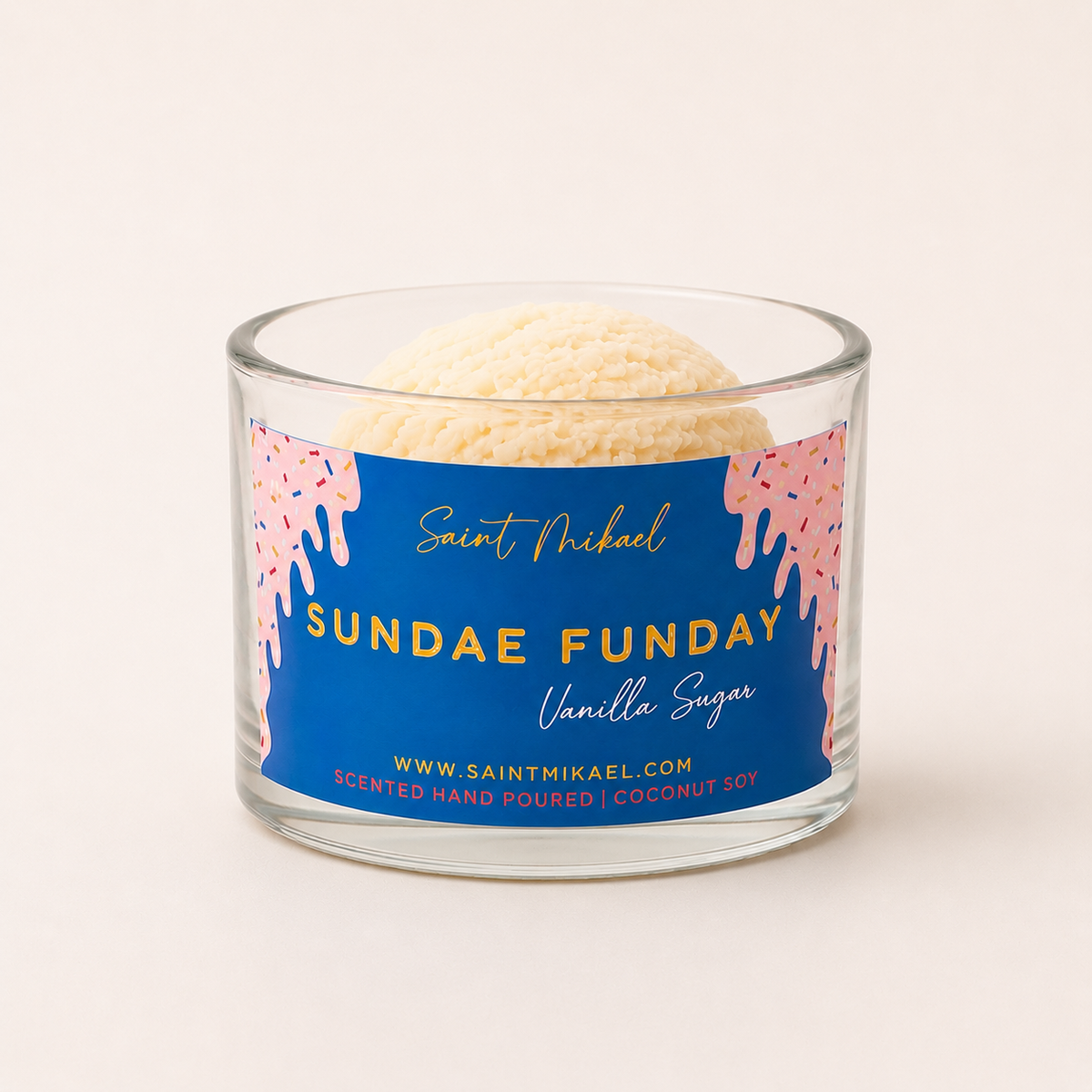 Sundae Funday 3oz wickless wax melt candle by Saint Mikael