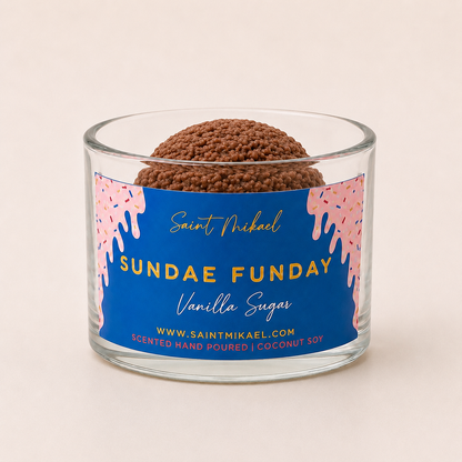 Sundae Funday 3oz wickless wax melt candle by Saint Mikael